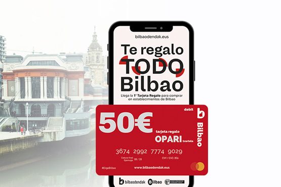 Tarjeta regalo exclusiva para el comercio local de Bilbao