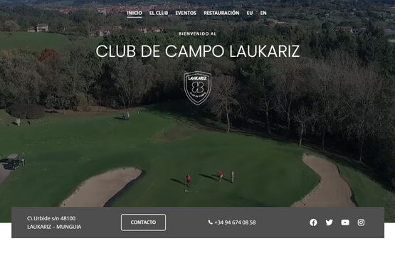 Portal web del Club de Campo Laukariz